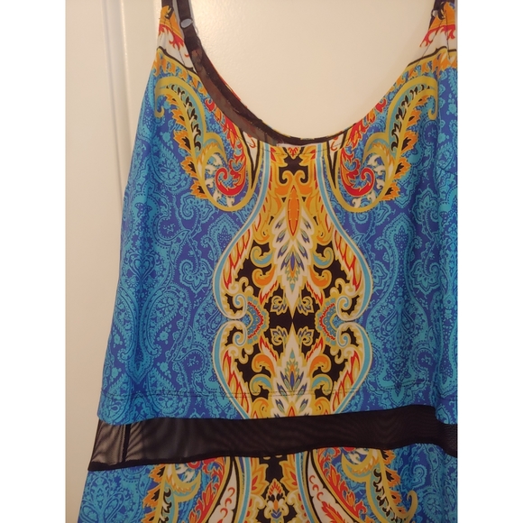 Paisley print Maxi dress SZ large - Picture 4 of 6